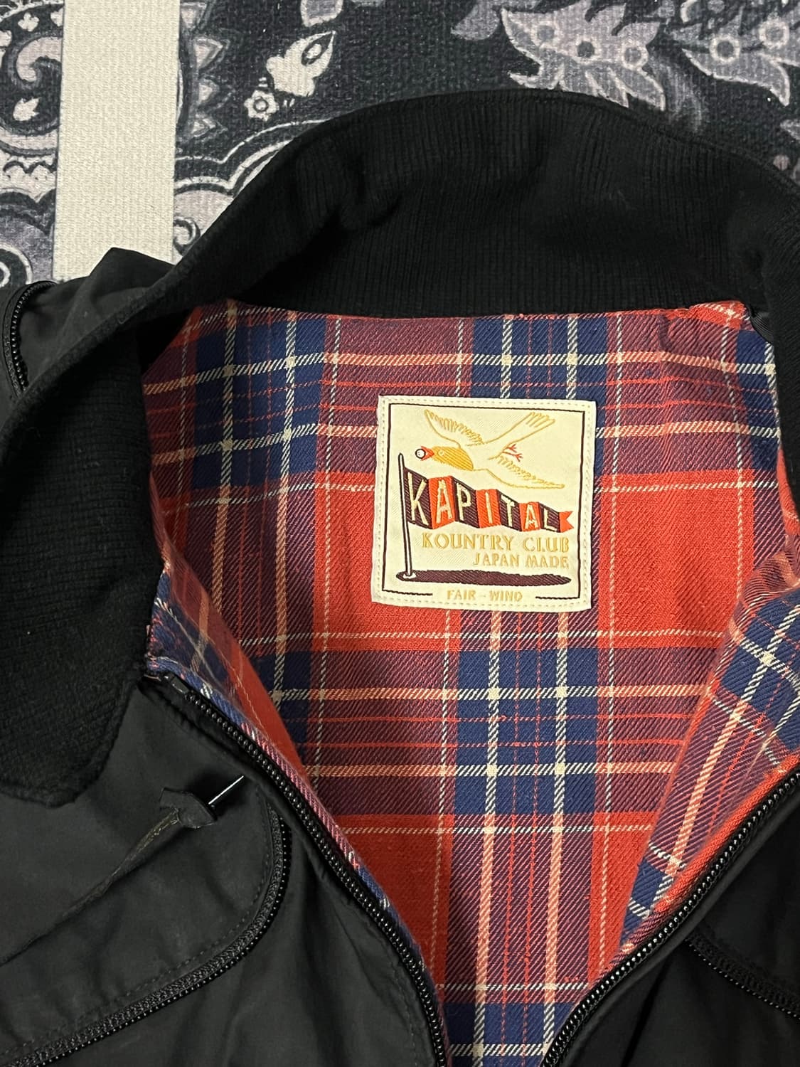 캐피탈 드라이 트윌 시아미스 봄버 골프 자켓 블랙 상품이미지4