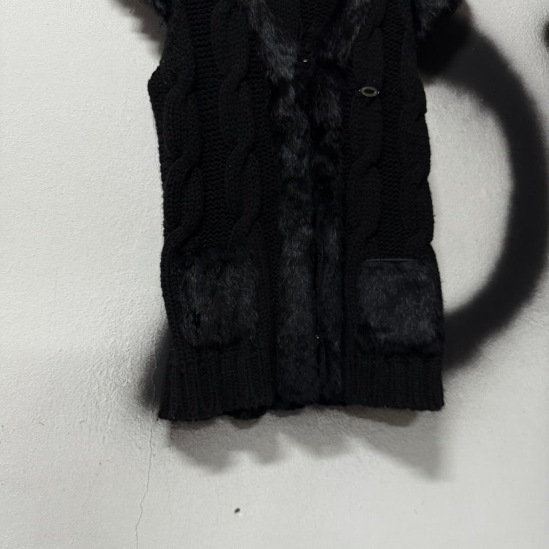 VTG 빈티지 리얼 래빗퍼 트리밍 베스트 상품이미지4