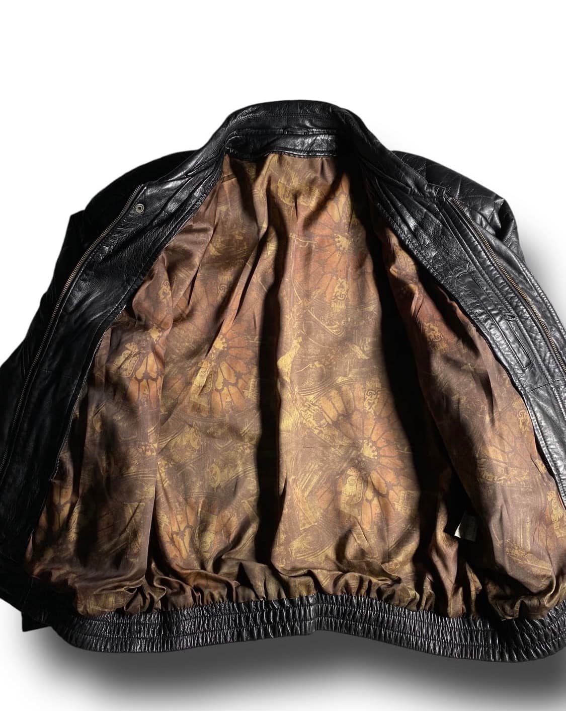 90s Vintage Black Leather Jacket 상품이미지2