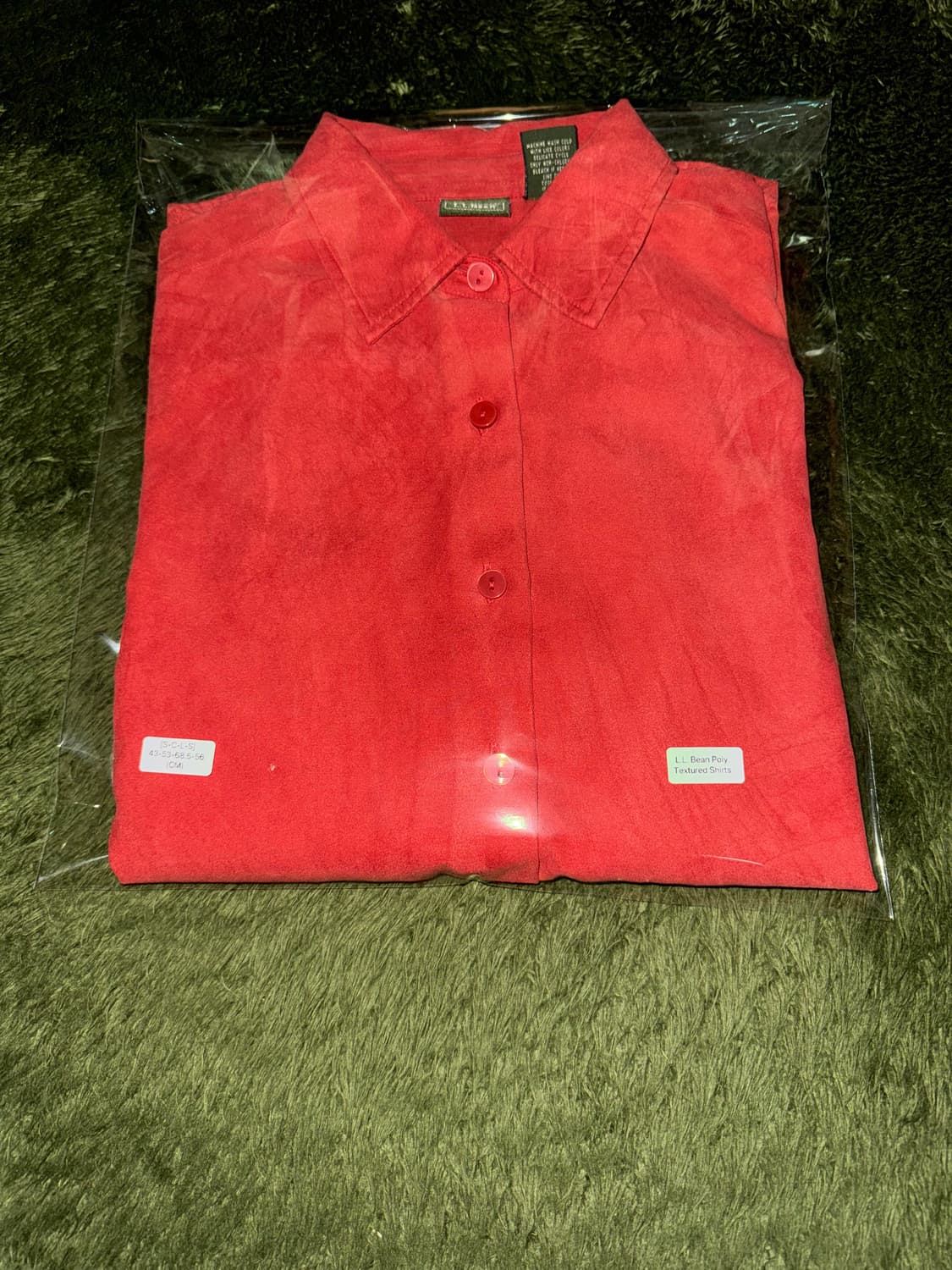 [SM] L.L.Bean 엘엘빈 폴리 텍스쳐드 릴렉스핏 셔츠 레드 상품이미지10
