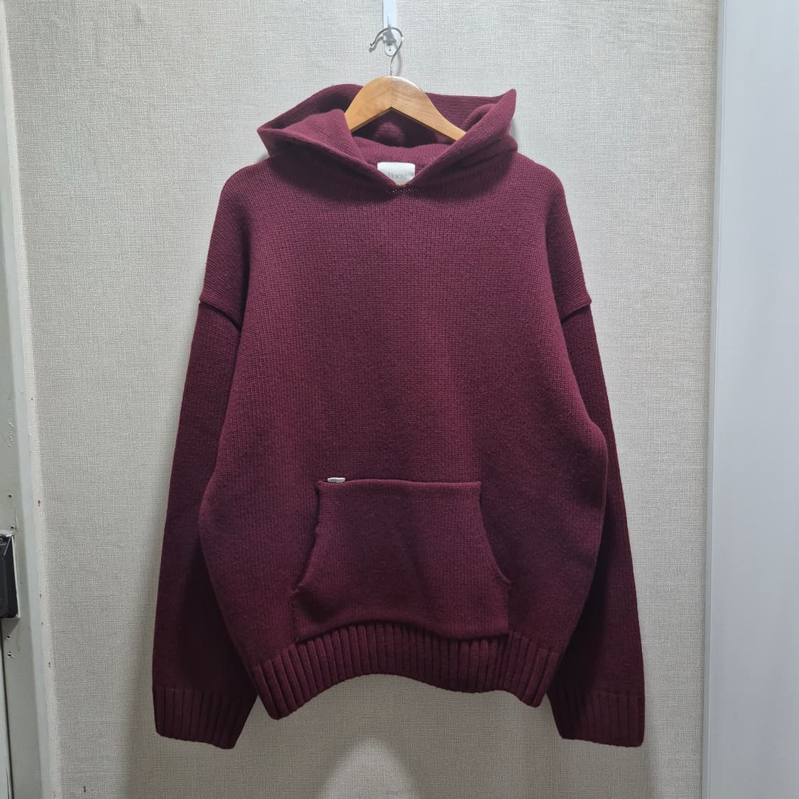 (XL) noice 노이스 후디 니트 버건디 상품이미지1