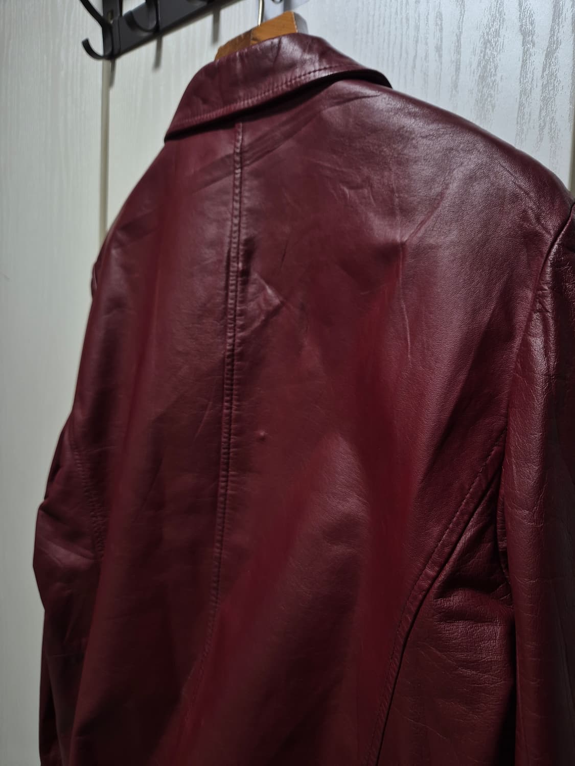 GEORGES RECH 소가죽 빈티지자켓 버건디 상품이미지8