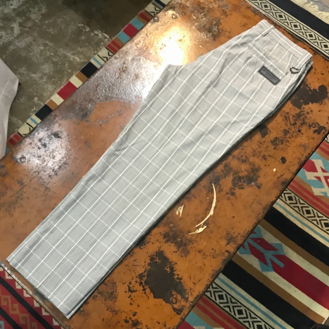 버버리 그레이 글렌 체크 코튼 팬츠 허리 31 32 사이즈 상품이미지2