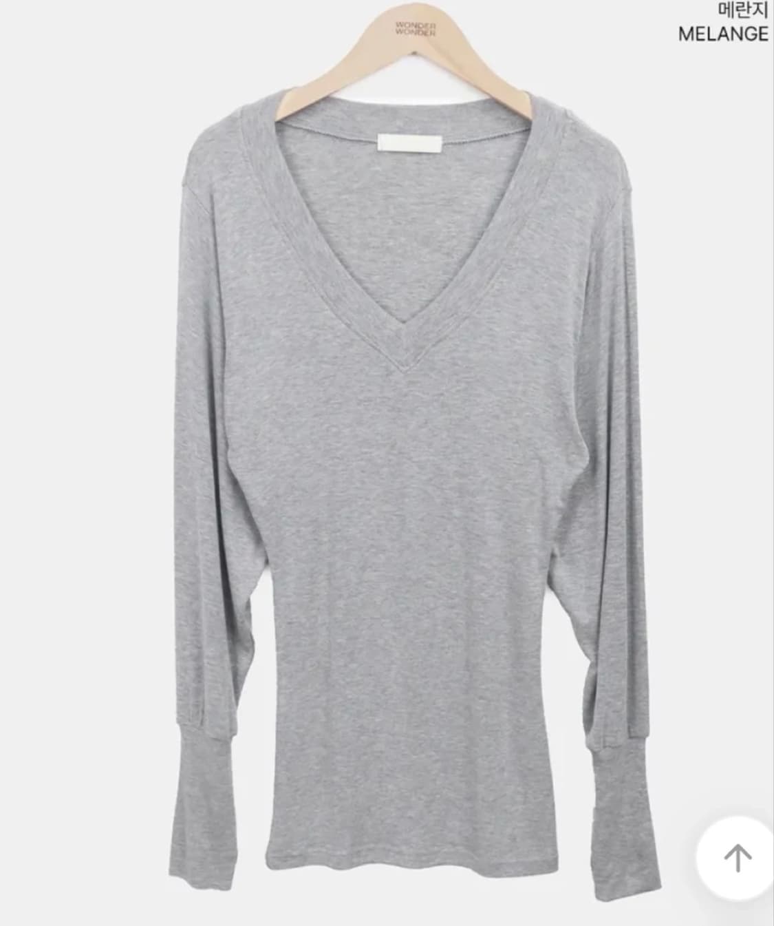 원더원더 브이넥 긴소매 팃츠 상품이미지2