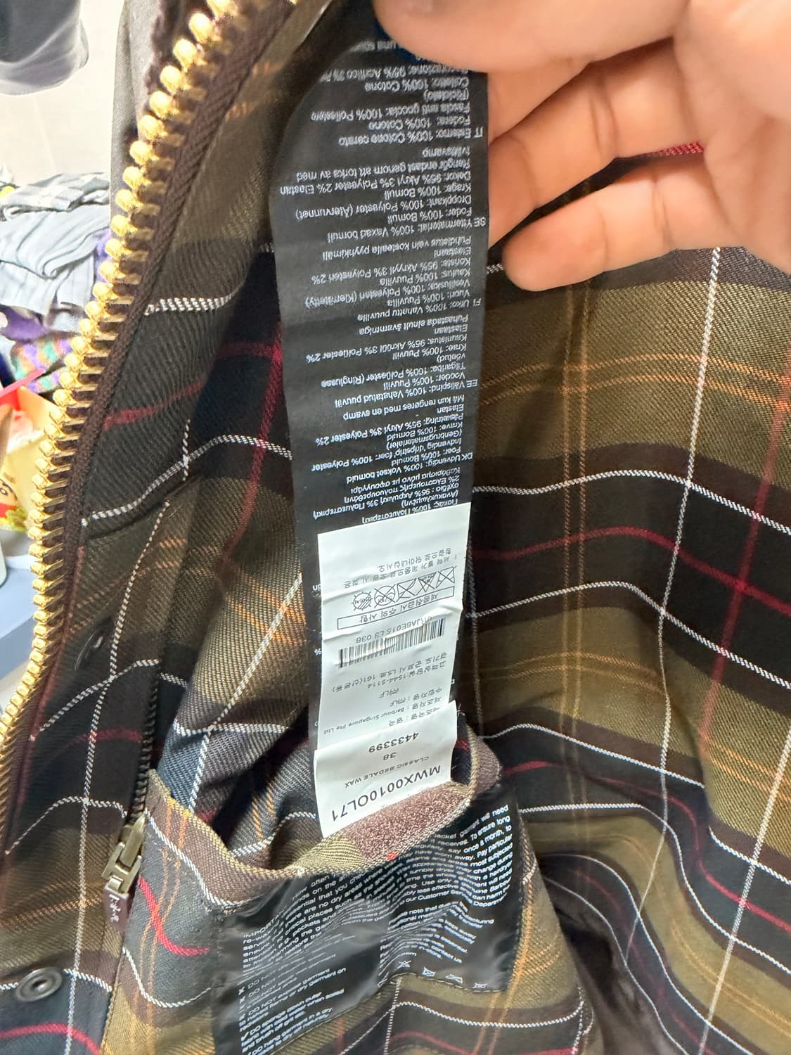 바버 클래식비데일 왁스자켓 38 상품이미지5