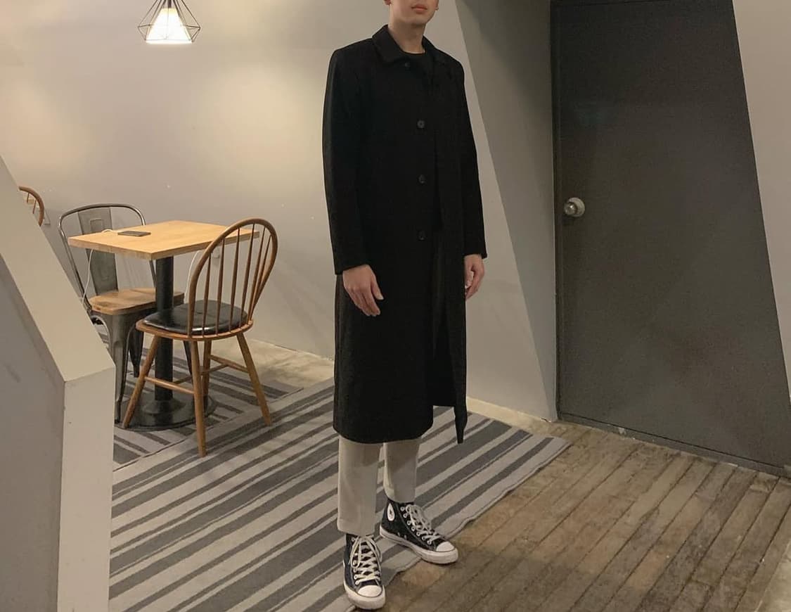 산드로옴므 울 롱코트 105 (착샷첨부) 상품이미지9