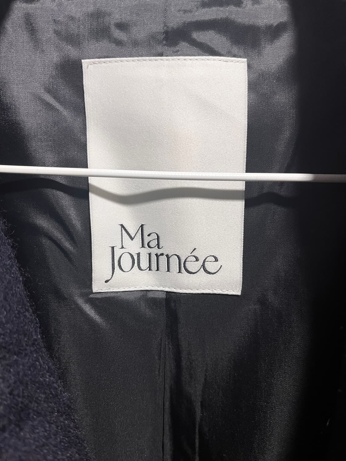 마조네 ALPACA HALF MAC COAT_NAVY M사이즈 상품이미지8