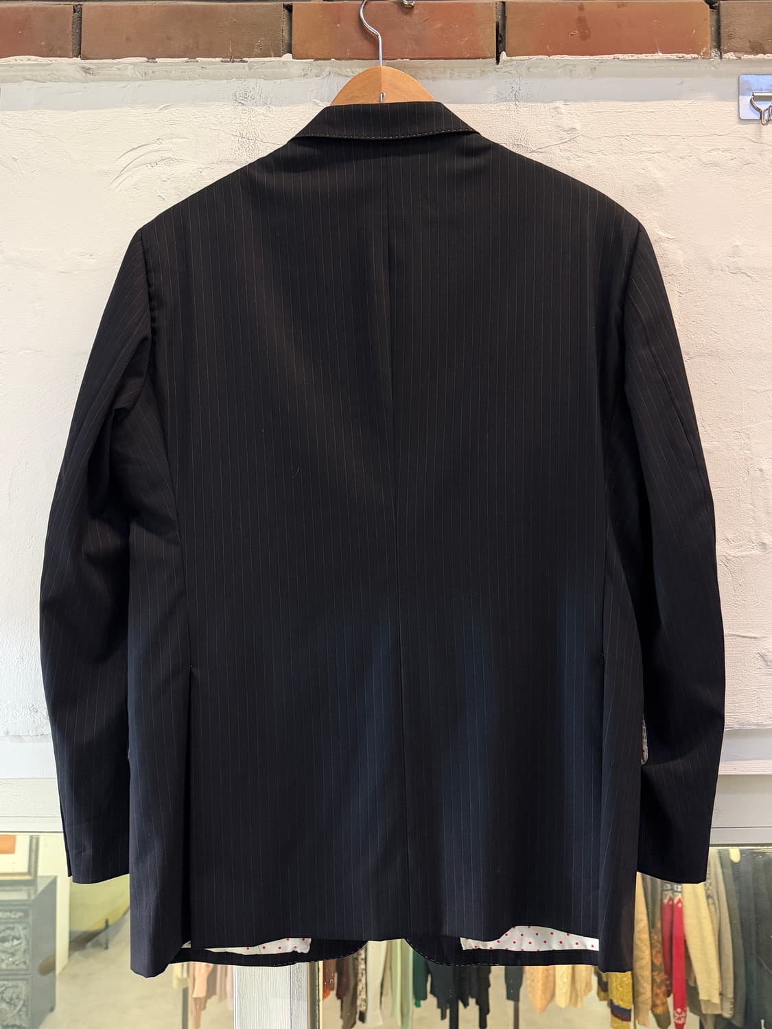 Jean Pablo 로로 피아나 울 스트라이프 블레이저 L 상품이미지8