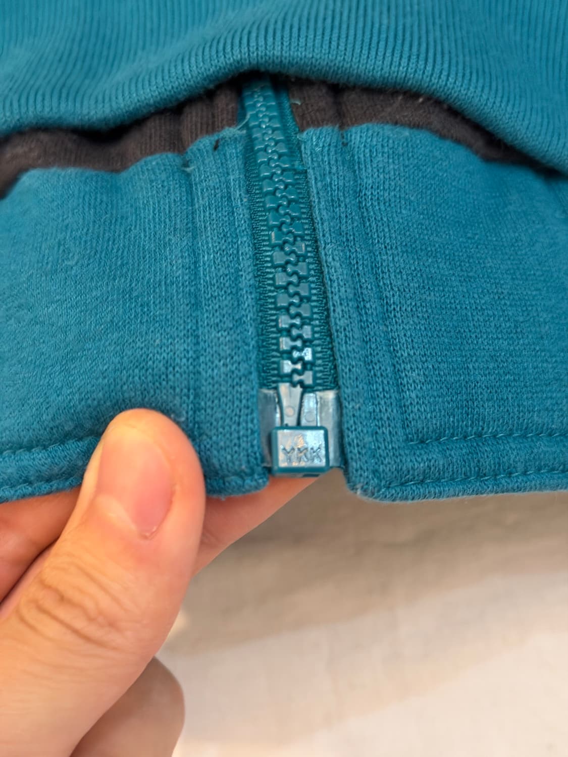 80s 나이키 아카이브 컬러블록 코튼 집업 져지 에메랄드 상품이미지7