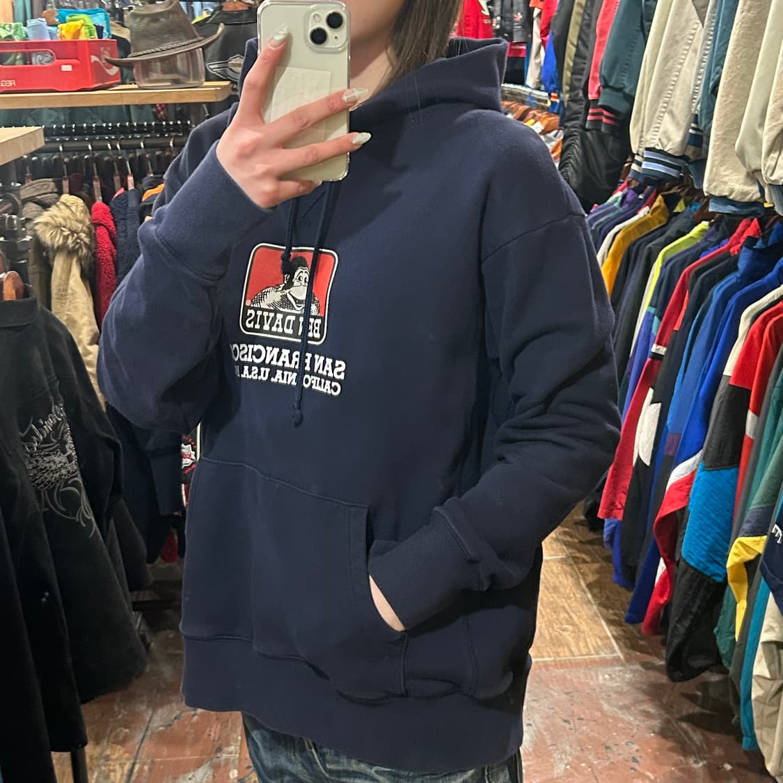 [HI] 벤데이비스 후드티 네이비 상품이미지4