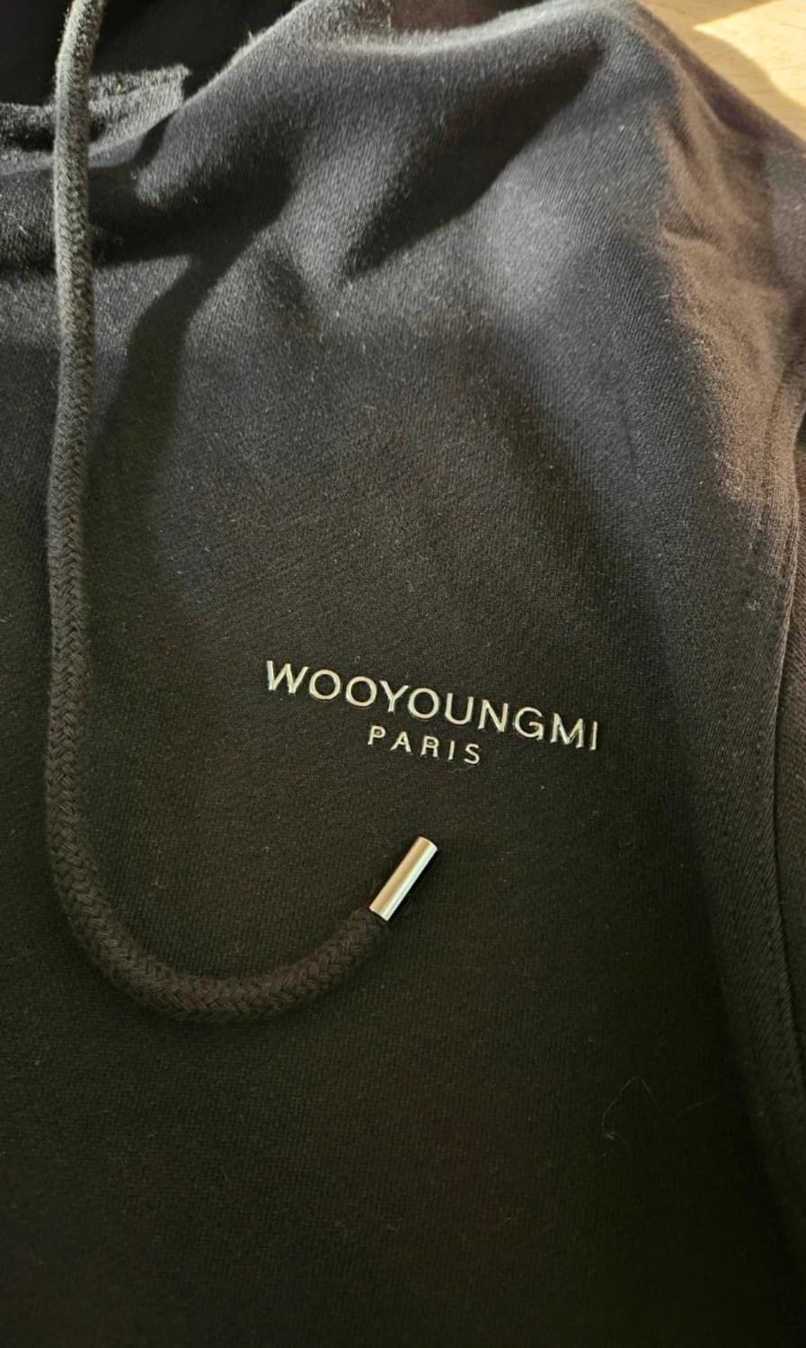 우영미 프린팅 후드티 블랙 상품이미지3