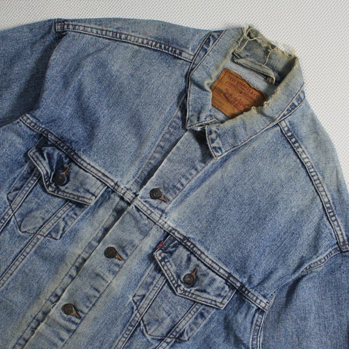 90's Levi’s 리바이스 라이트워시 데님 자켓(USA) L039 상품이미지2