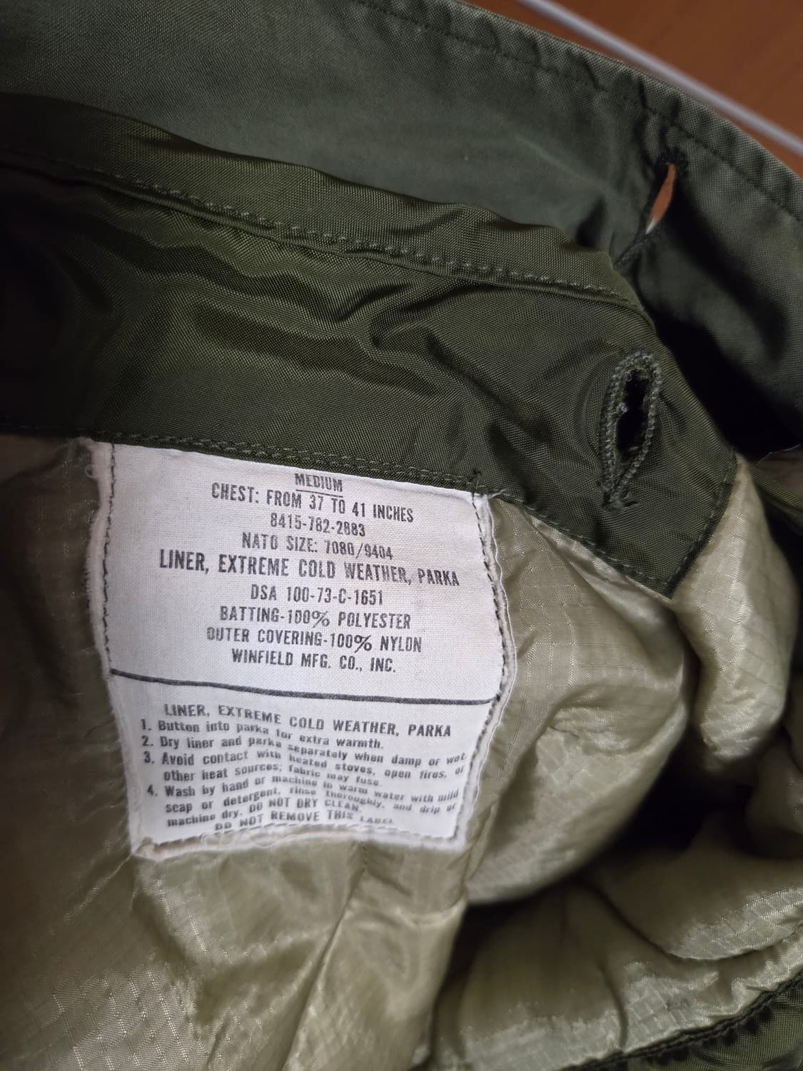 미군 오리지날 M65 개파카  밀리터리 상품이미지5