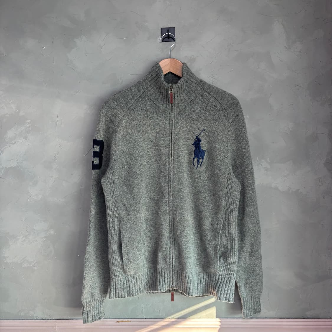 폴로 랄프로렌 램스울 니트 집업 그레이 상품이미지1