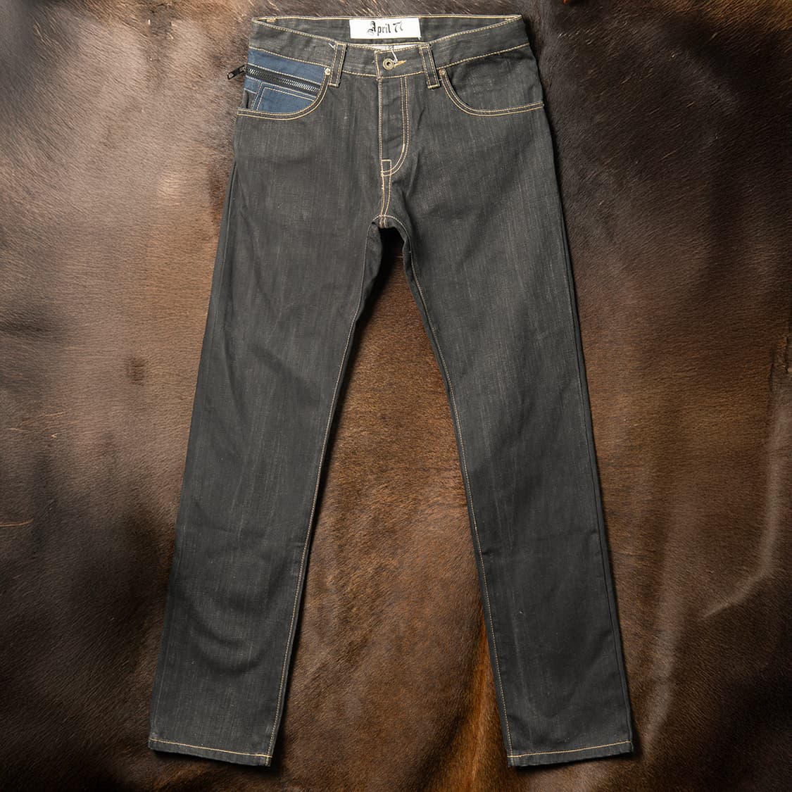 [30] 00s~ 에이프릴 77 x 나노 유니버스 지퍼 디테일 데님팬츠  상품이미지5