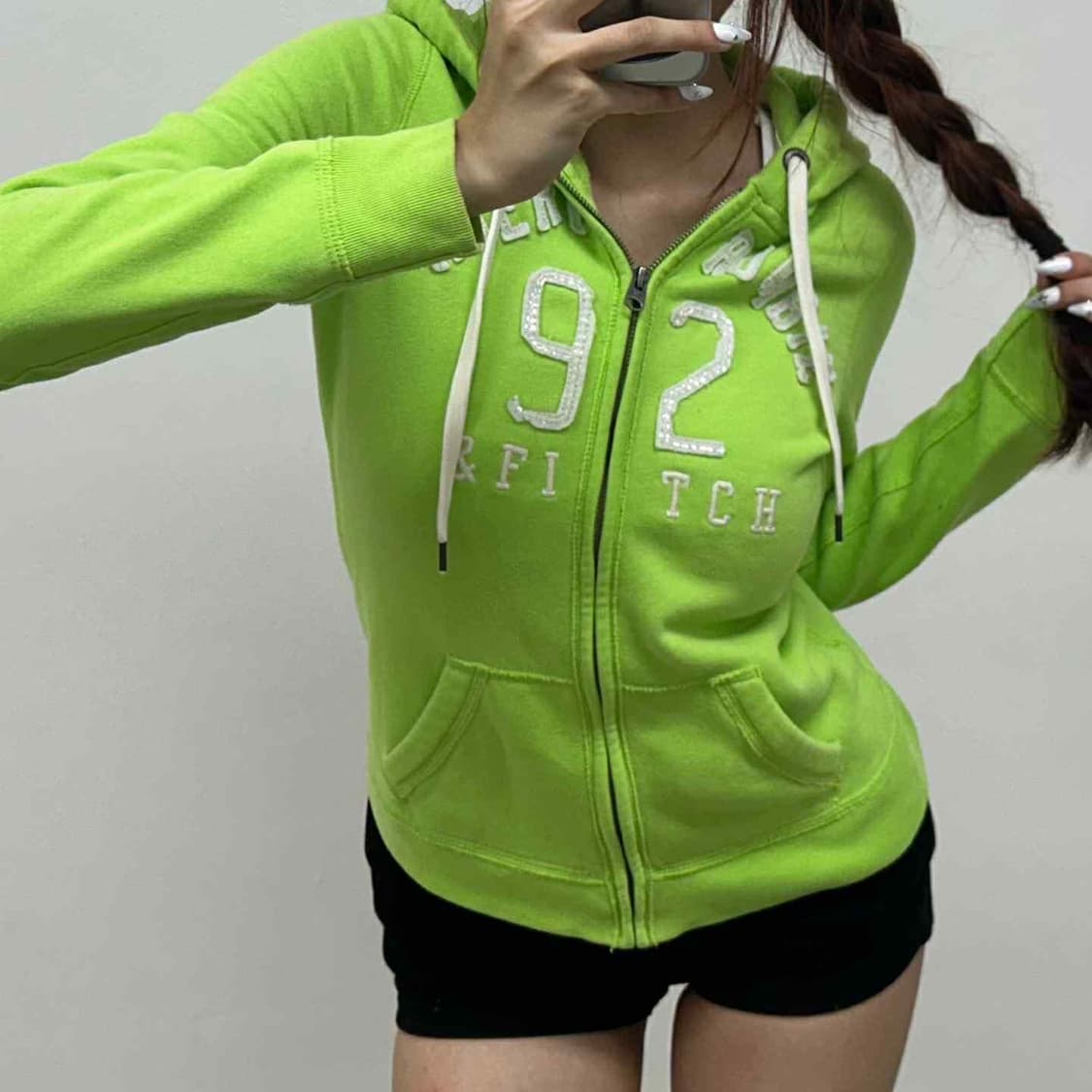 아베크롬비 여리핏 y2k 러블리힙 스웻 후드집업 희귀져지(XS) 상품이미지2