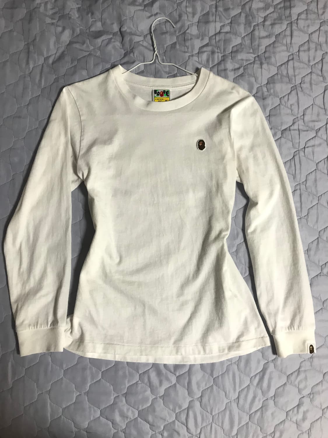 베이프 원포인트 로고 롱슬리브 xs 상품이미지1