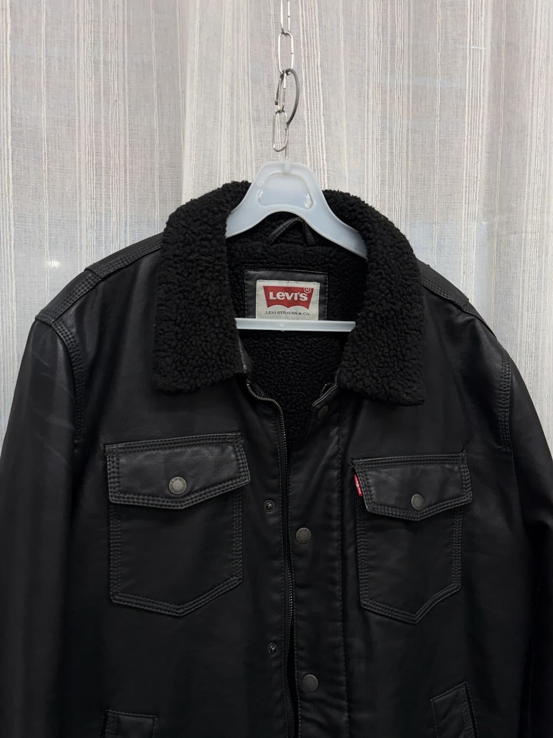 리바이스 레더 셰르파 트러커 가죽 자켓 Levi’s 상품이미지5