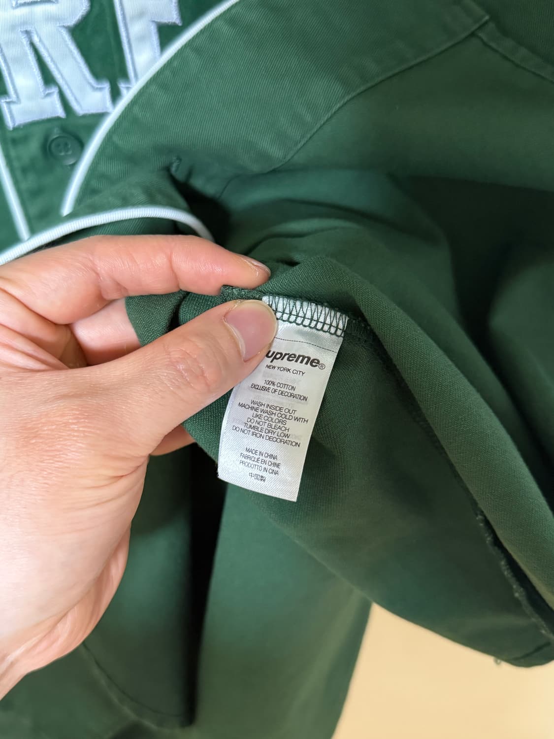 [XXL] 슈프림 팀버랜드 베이스볼 저지 그린 상품이미지3