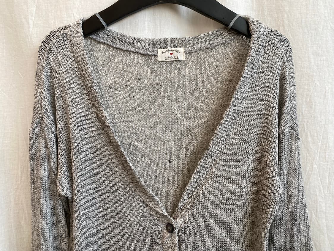 CIAOPANIC 린넨혼방 7부 가디건(M) 상품이미지3