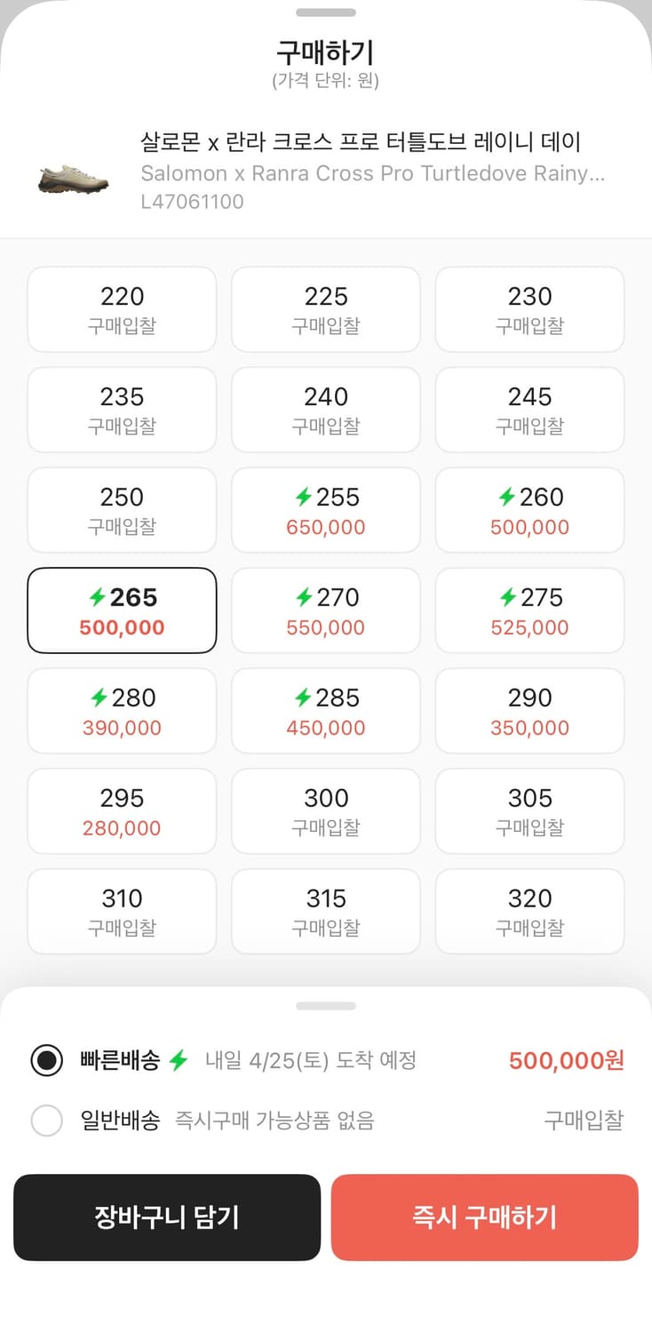 살로몬 X 란라 터틀도브 265  상품이미지2