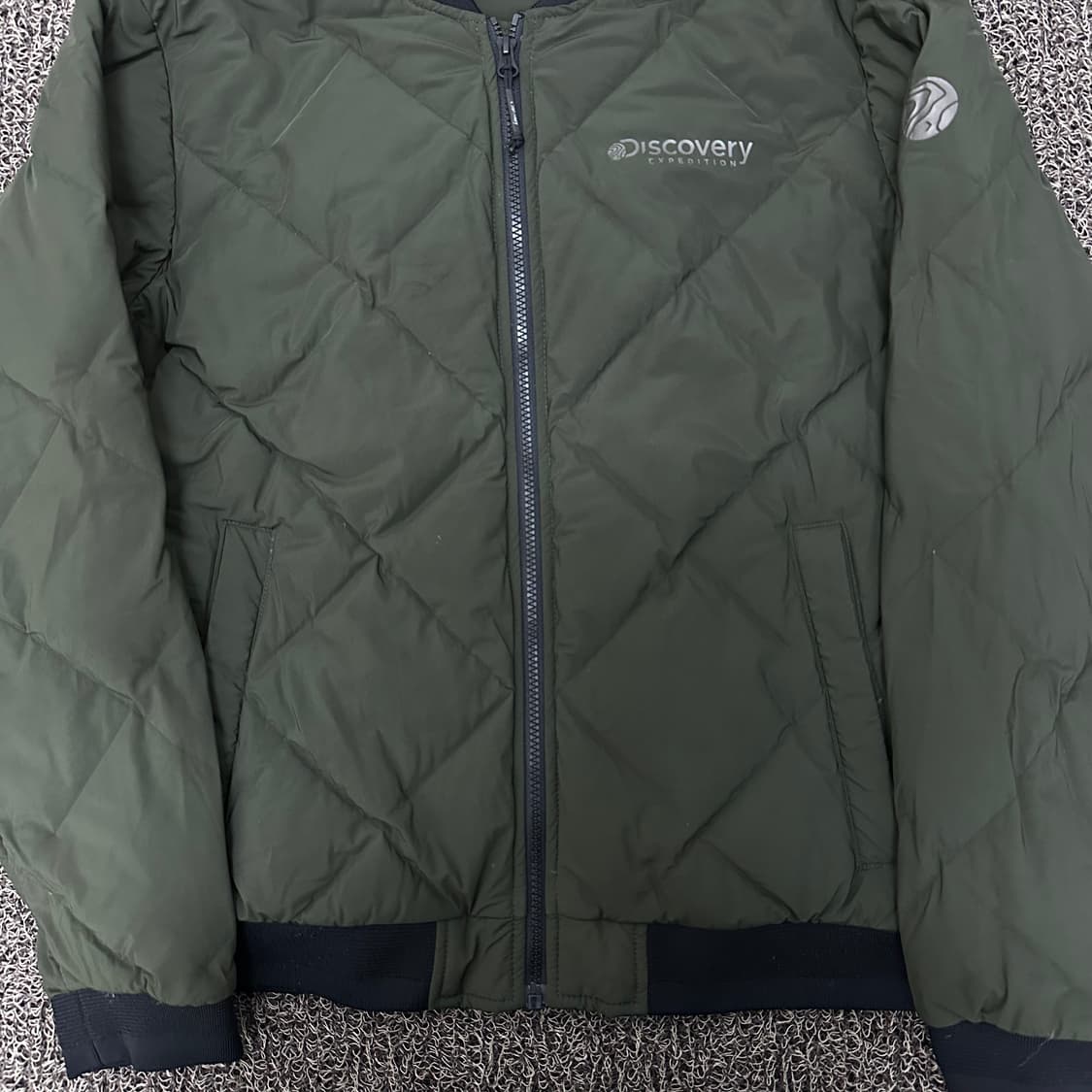 디스커버리 퀄팅 구스다운 패딩 점퍼 자켓 카키 95(M) 상품이미지3