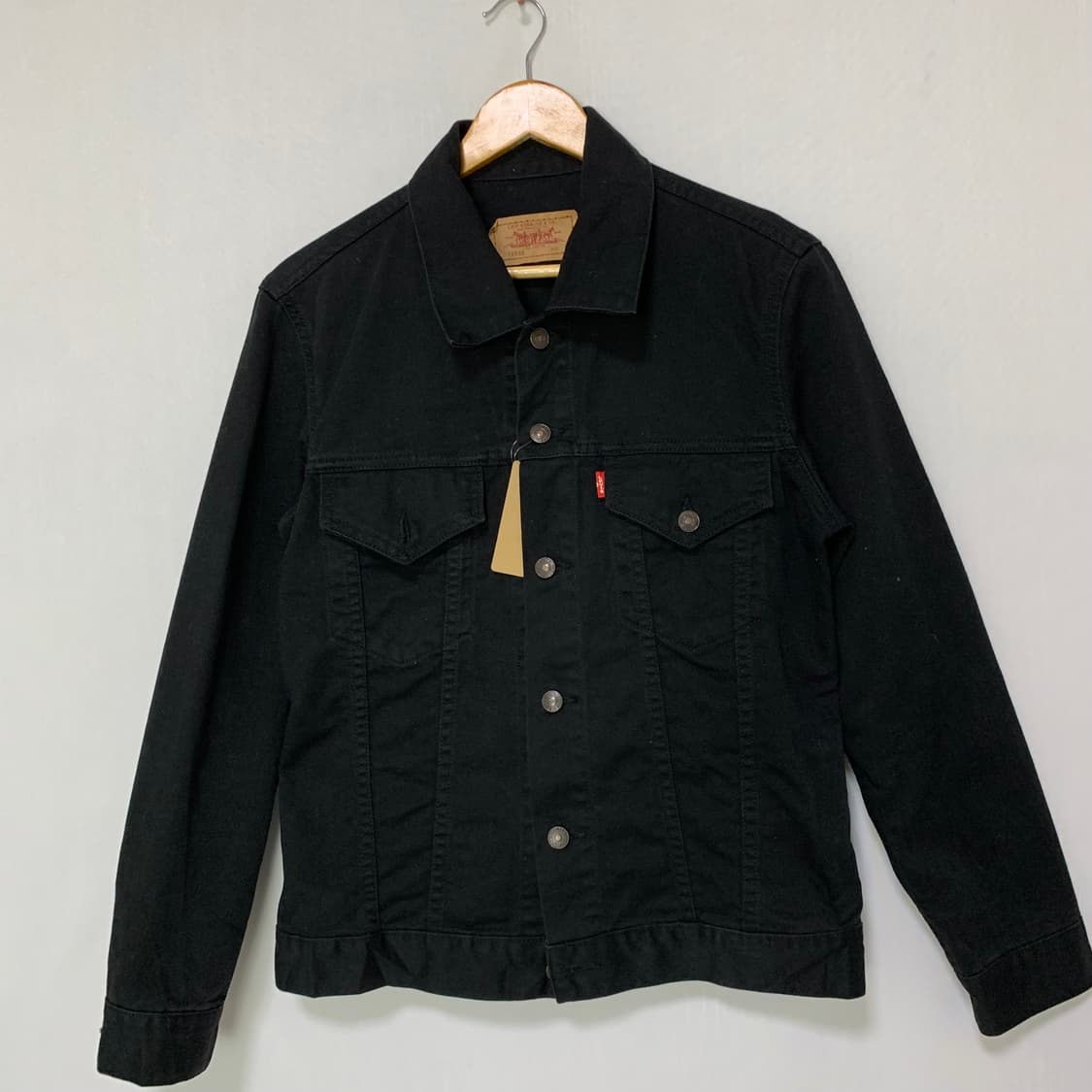 리바이스 블랙 데님 자켓 생지 빈티지 M 상품이미지2