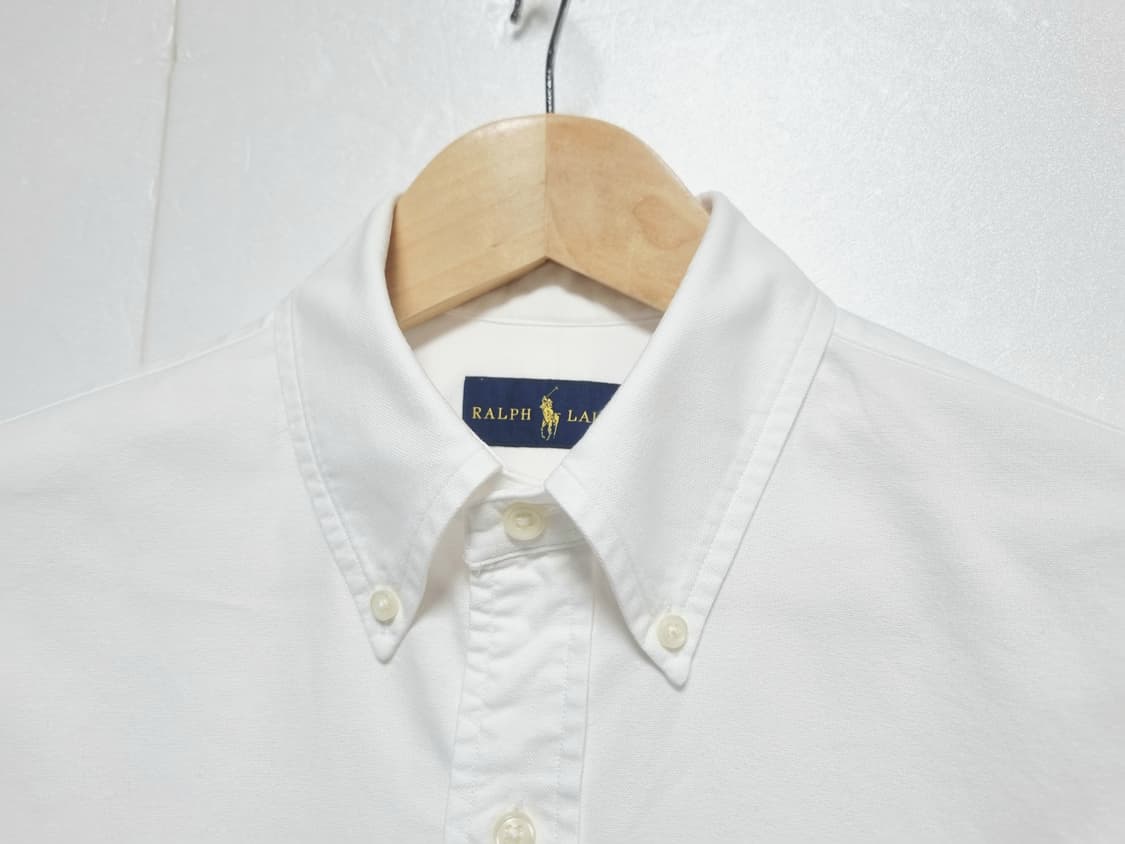 남성 폴로 옥스퍼드 멀티포티 화이트 흰색 긴팔 남방 셔츠 상품이미지7