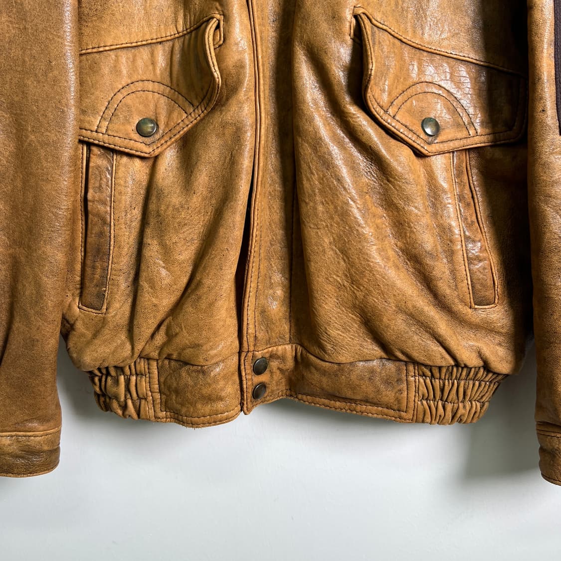 VTG 빈티지 양가죽 A-2 플라이트 자켓 L 상품이미지5