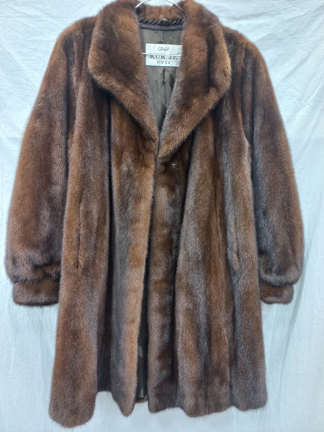 KUK JE 밍크 코트 브라운 상품이미지5