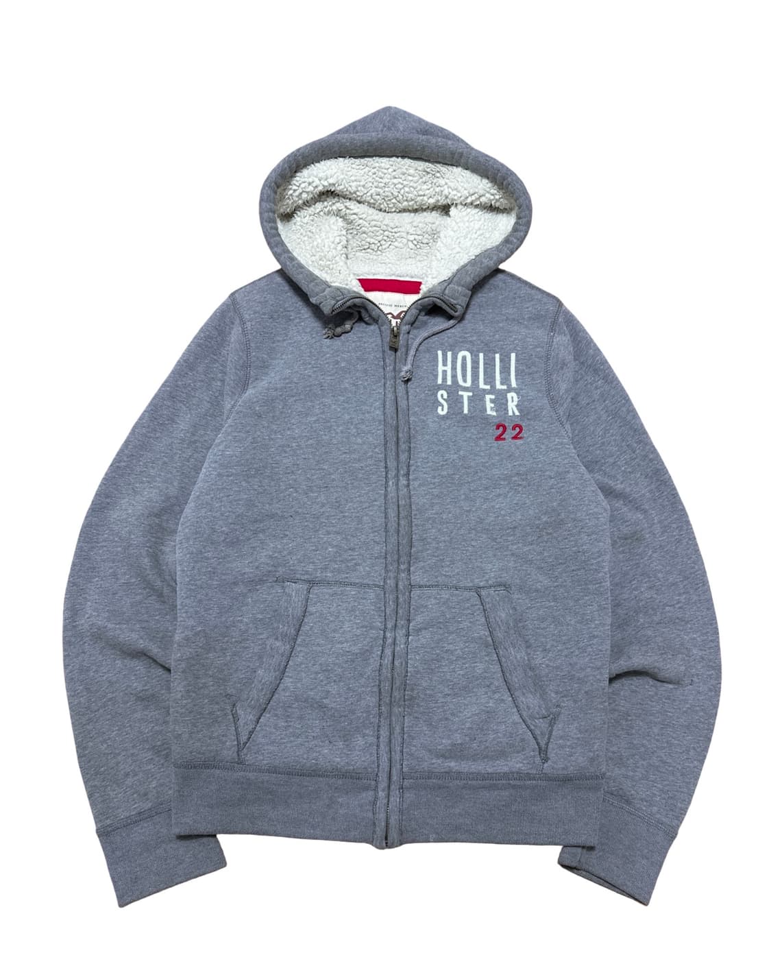 홀리스터 양털 회색 후드집업 상품이미지1