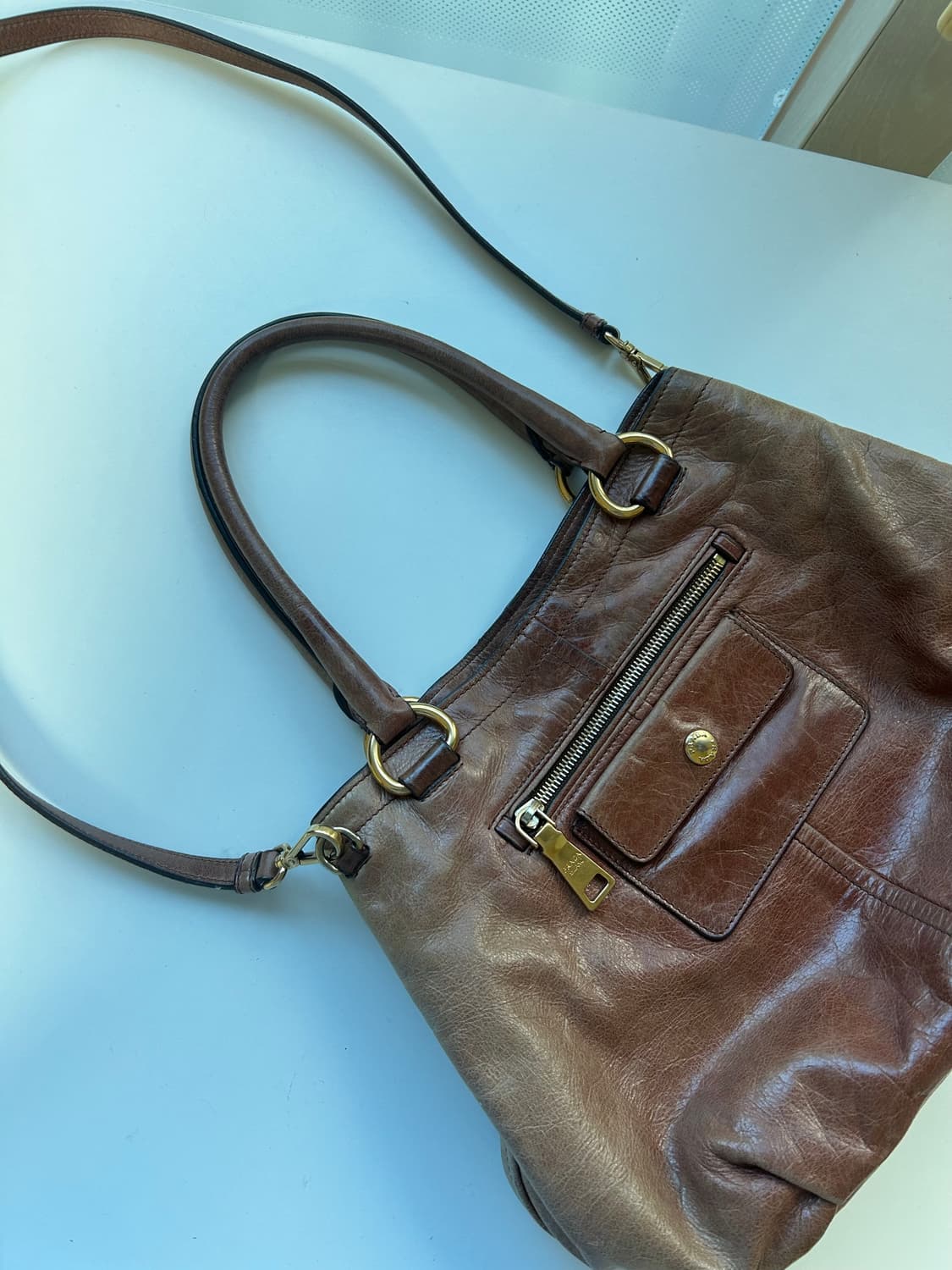 Prada 프라다 빈티지 소프트 카프 레더 투웨이 숄더백 상품이미지2