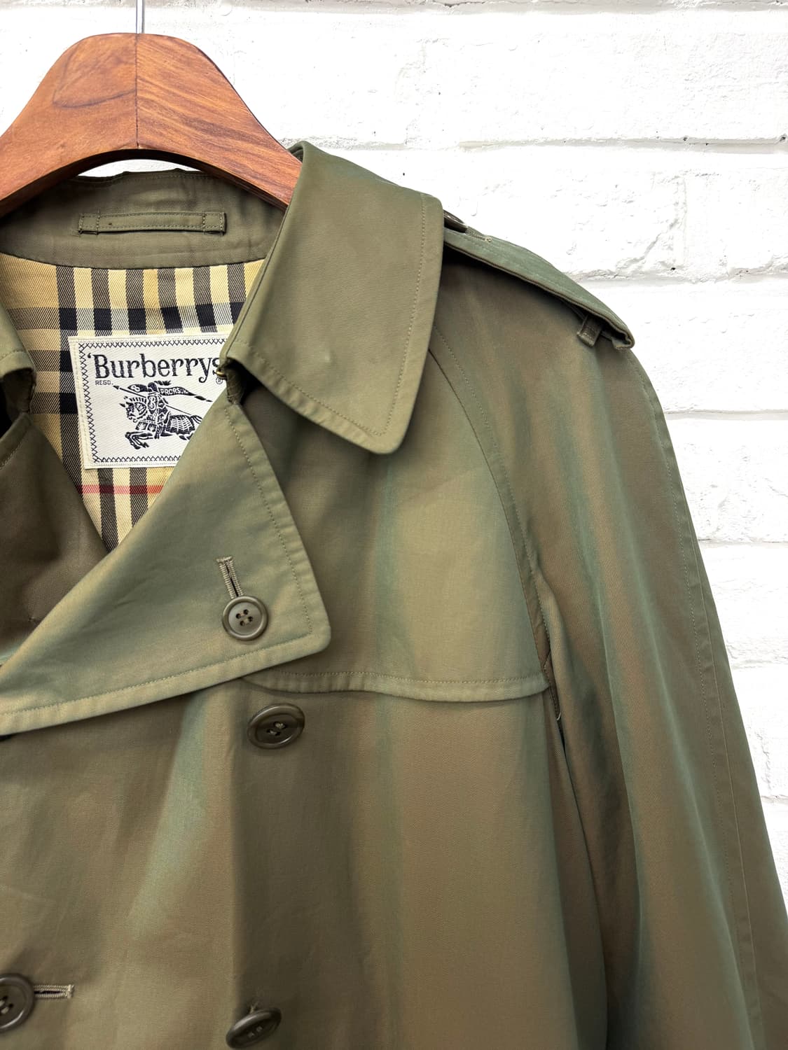 버버리 그린 트렌치코트 상품이미지4