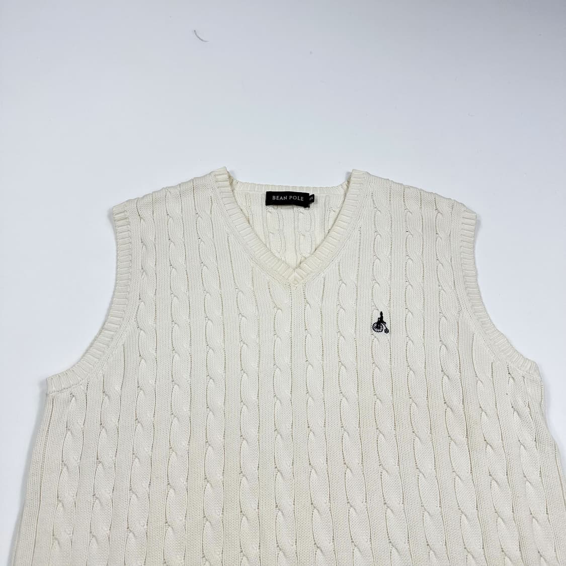 빈폴 클래식 로고 케이블 니트 조끼 (M) 상품이미지1