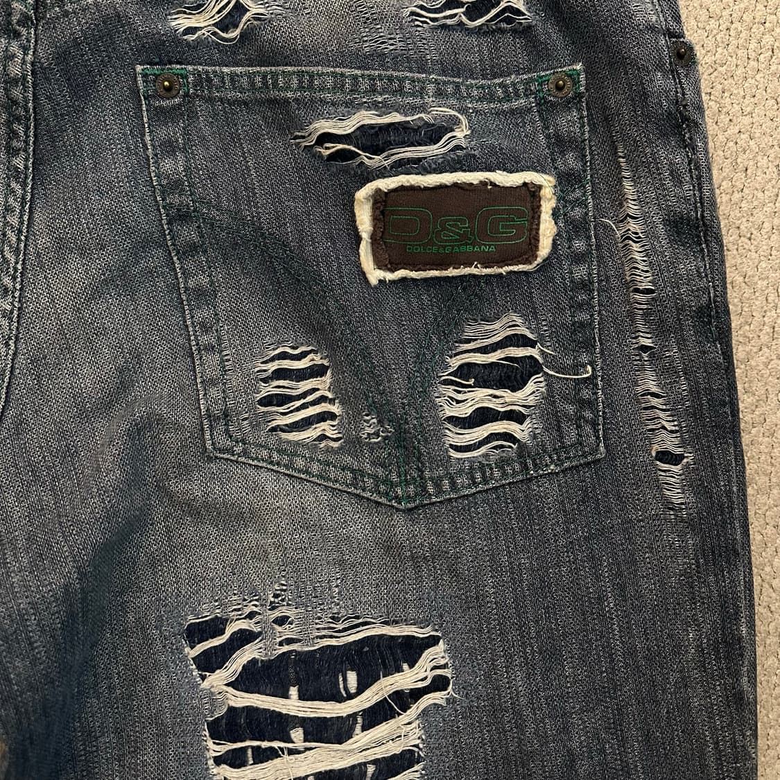 00s 돌체앤가바나 D&G 디스트레스드 데님 팬츠 상품이미지10
