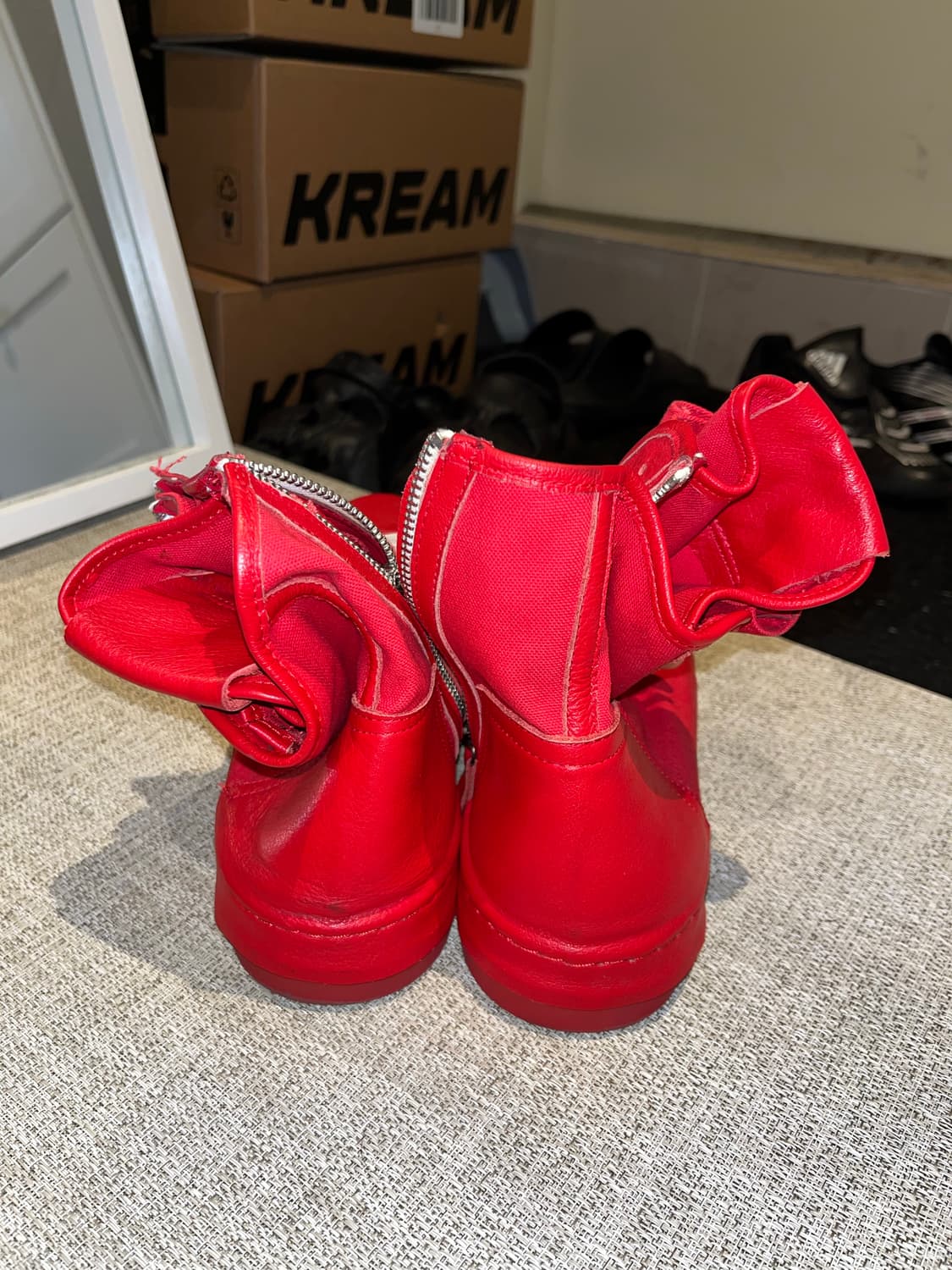 핸드메이드 레이스업 하이탑 부츠 스니커즈 상품이미지3