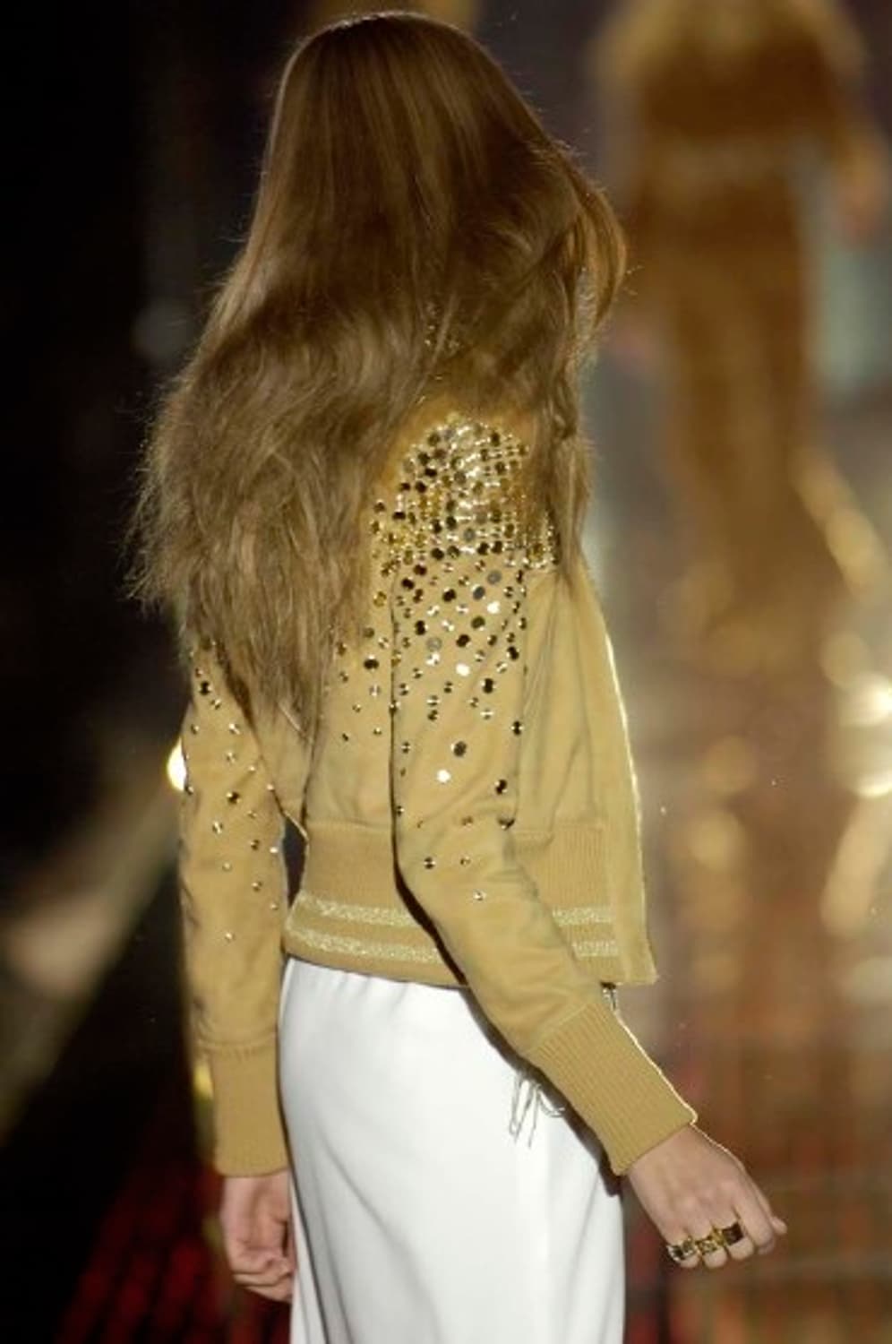 구찌 AW06 런웨이 퍼 & 스웨이드 크롭 자켓 상품이미지3