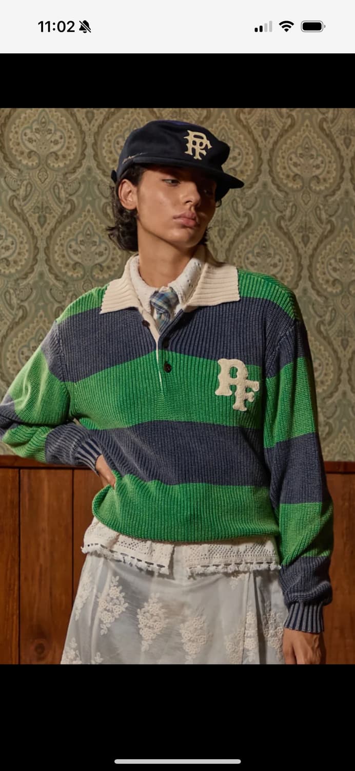 펜필드 럭비 카라 니트 그린 S (새상품) 상품이미지1