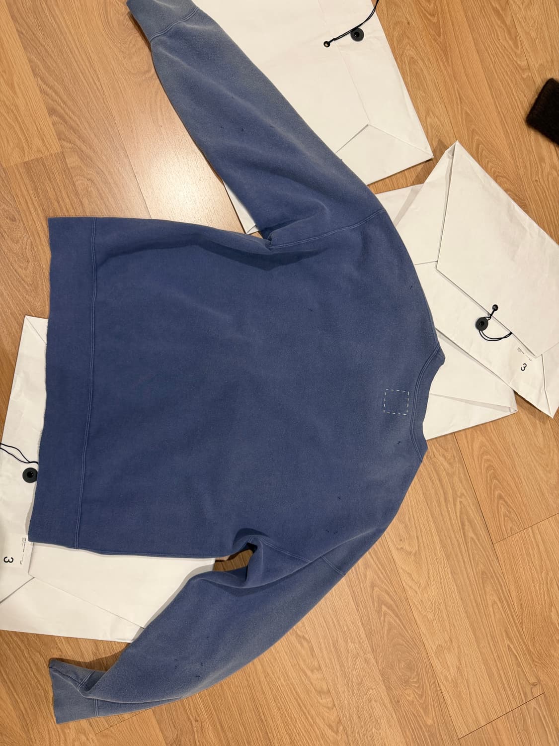 (3) 비즈빔 visvim 맨투맨 스웨트 점보 크러쉬 네이비 상품이미지4