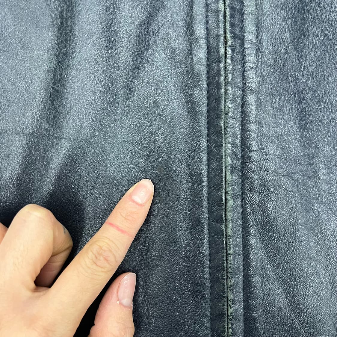 띠어리 레더 니트 자켓 상품이미지3