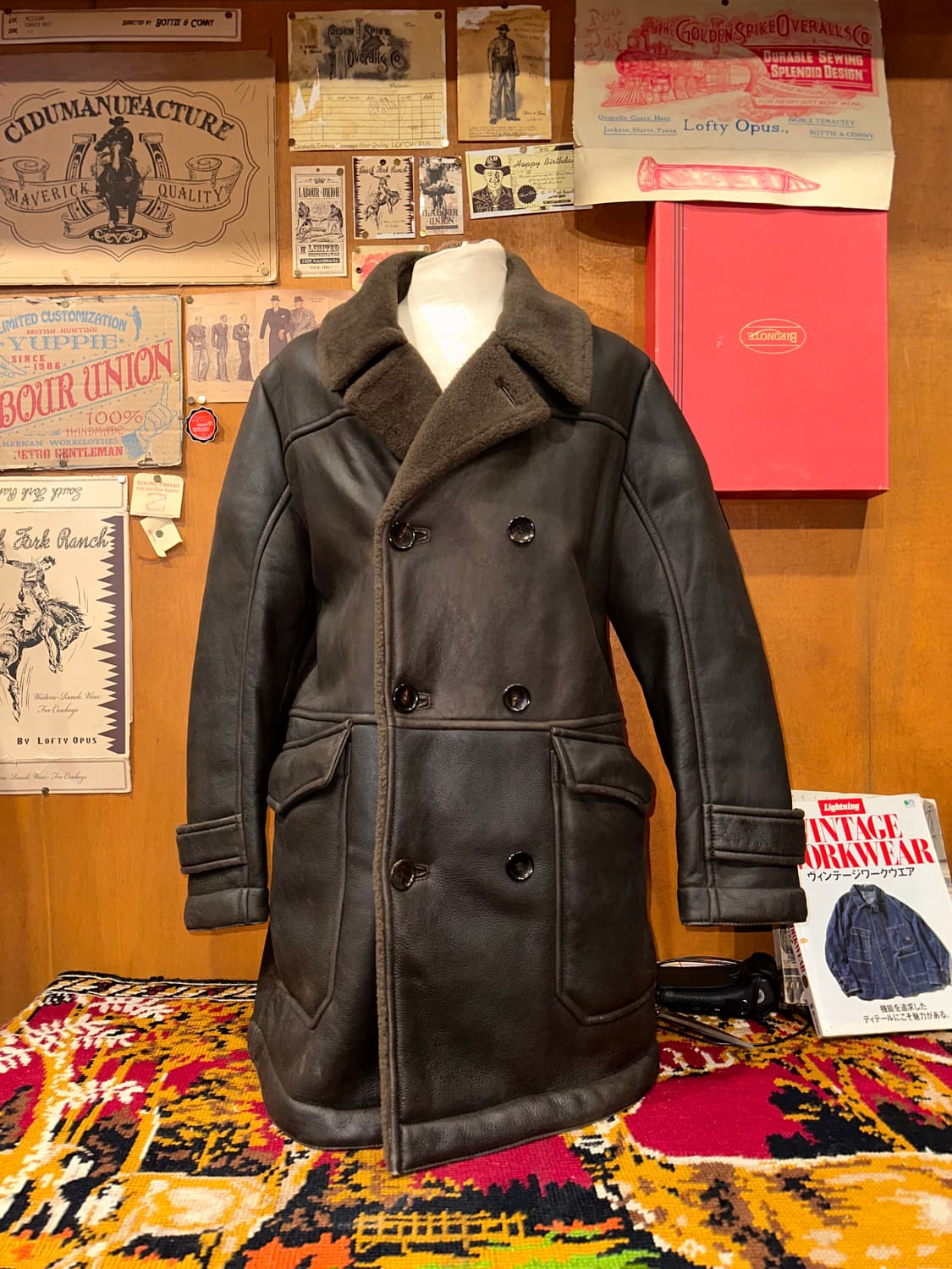 ( L-XL ) 가죽코트 가죽카코트 워크웨어 밀리터리 아메카지 가죽자켓 상품이미지3