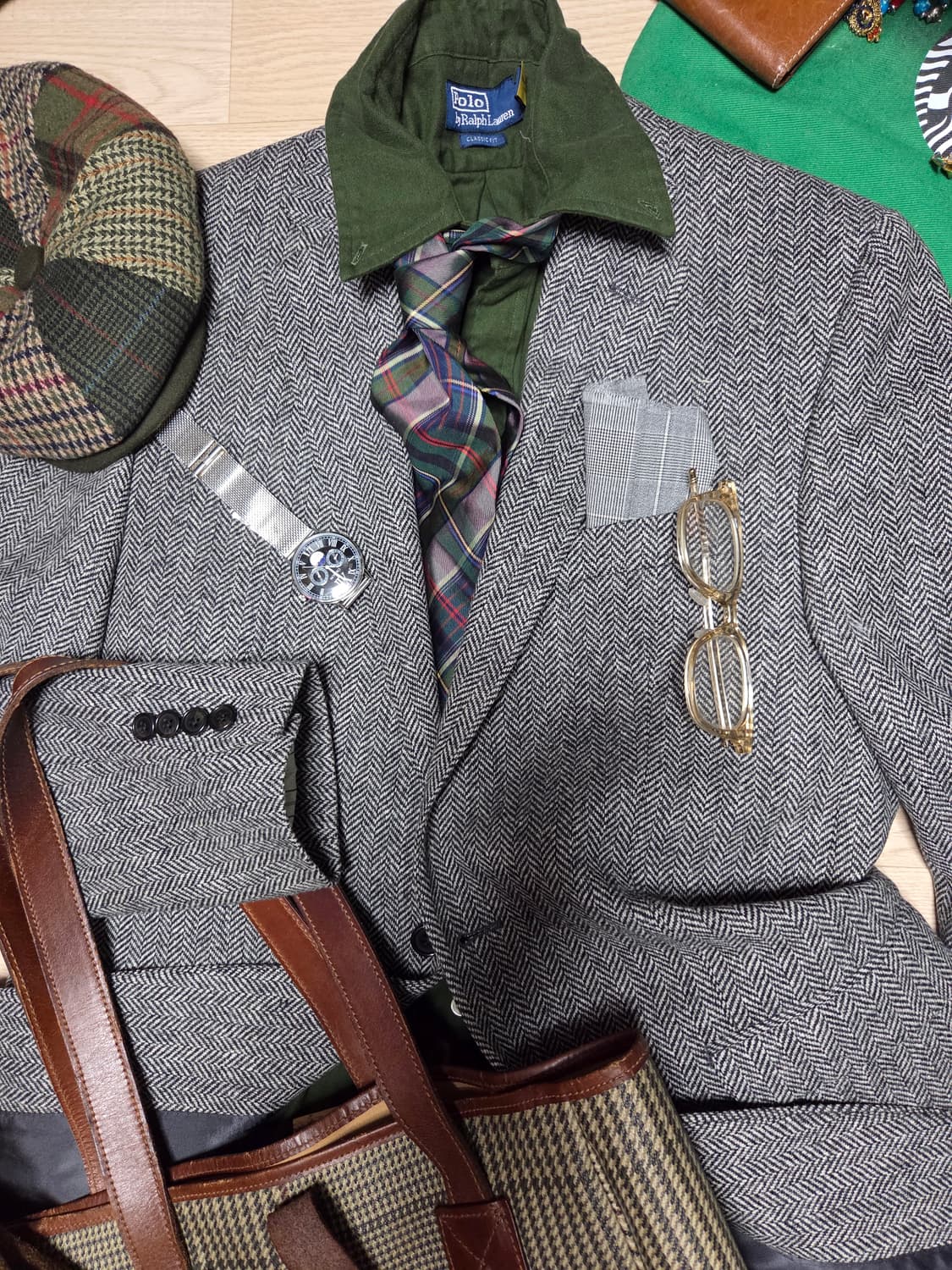 (새상품)POLO RALPH LAUREN 울  헤링본 수트 블레이저 상품이미지6