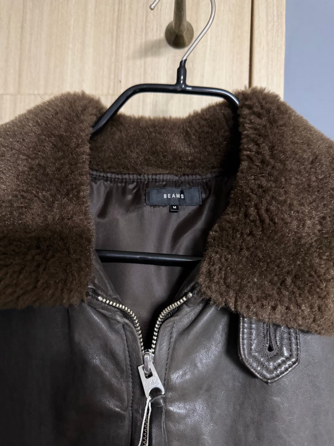 [M] 빔즈 와이드 숏핏 G-1 양가죽 다운 자켓 상품이미지7