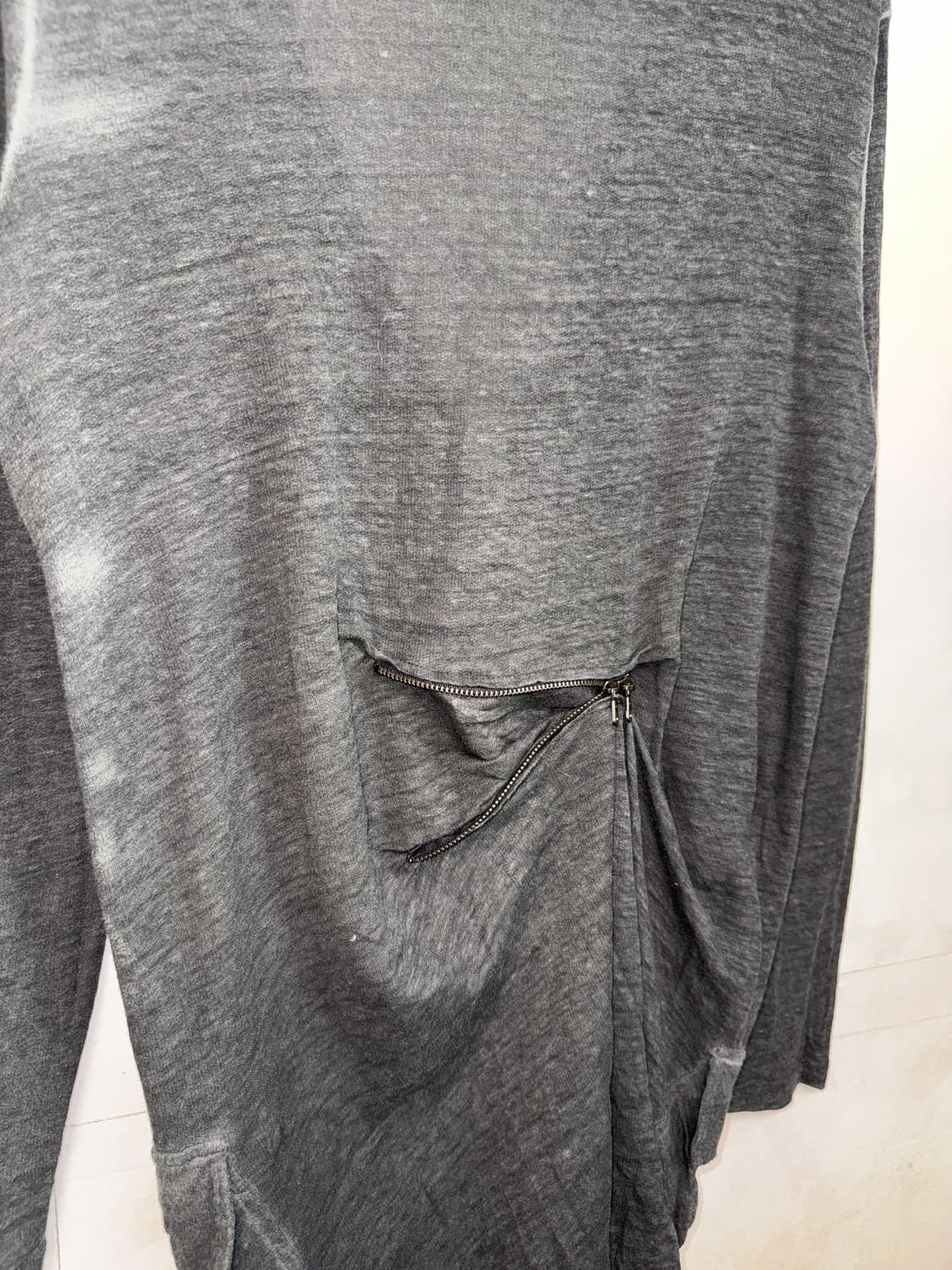 Cop Copine charcoal ruffle draped 가디건 상품이미지9