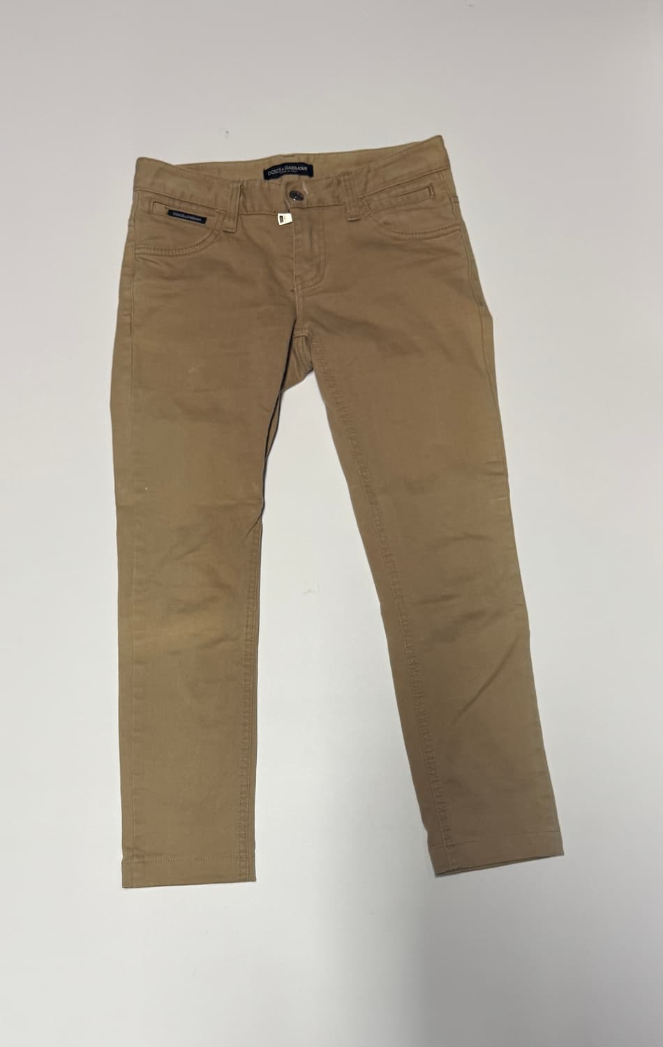 여성 돌체앤가바나 베이지 코튼팬츠 상품이미지1