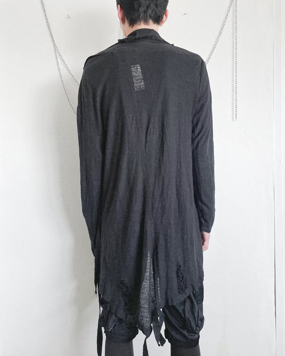 aleksandr manamis 드레이프 디스트로이드 가디건 상품이미지5