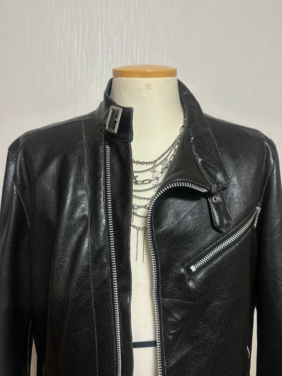 Japanese vintage vkei leather jacket 상품이미지4