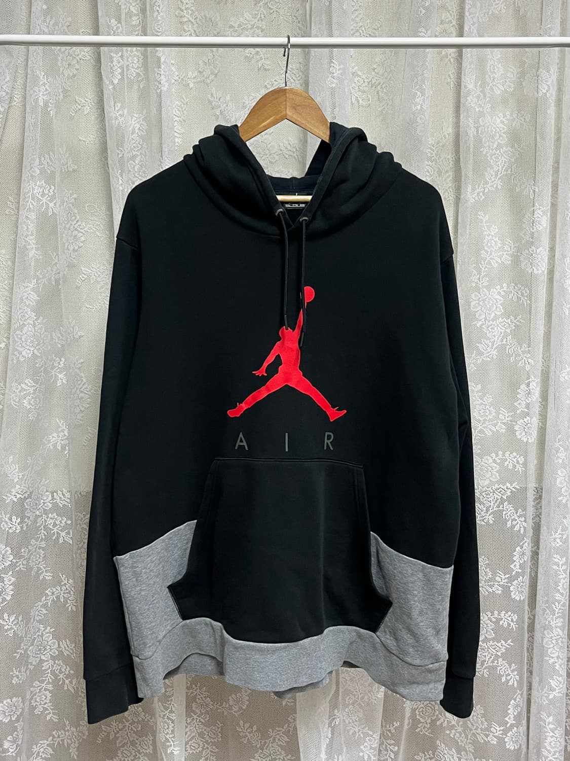 XXL) 나이키 조던 점프맨 후드 티셔츠 블랙 상품이미지1