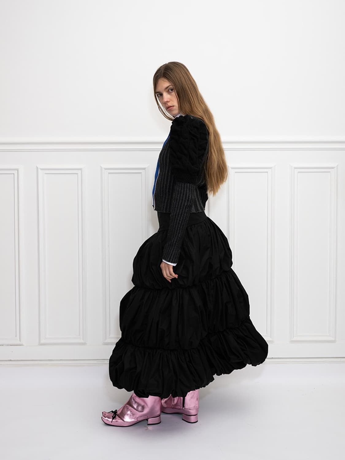 [M]파울라 카노바스 델 바스 25fw 리브 퍼프 가디건 상품이미지4