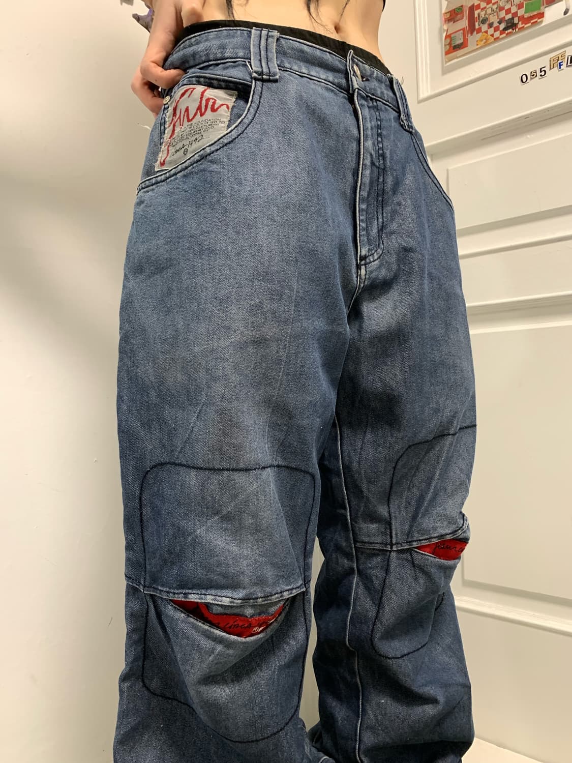 FUBU 절개 디테일 데님팬츠 상품이미지2